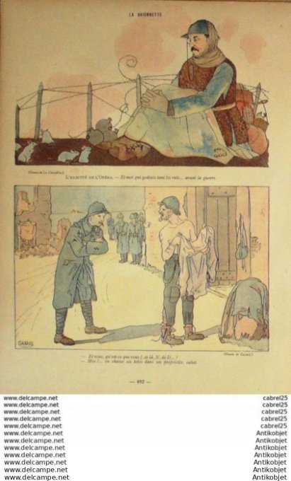 La Baionnette 1917 # 109 (La Faune Du Front) Baille Quint Nob Orlan Harley Gabard