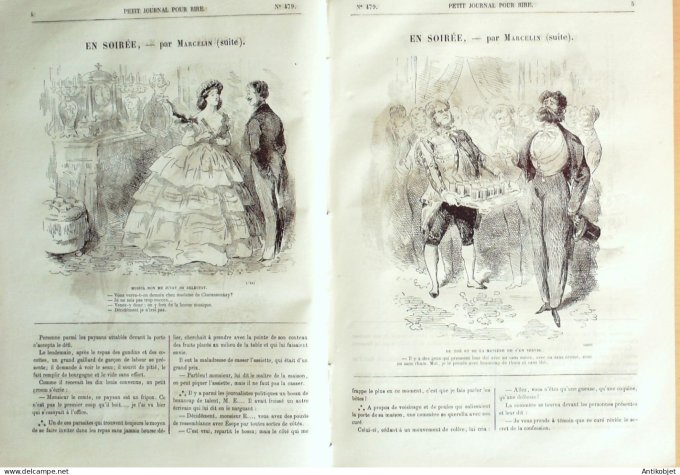 Petit journal pour Rire 1864 # 479 A propos de Bourse Damourette