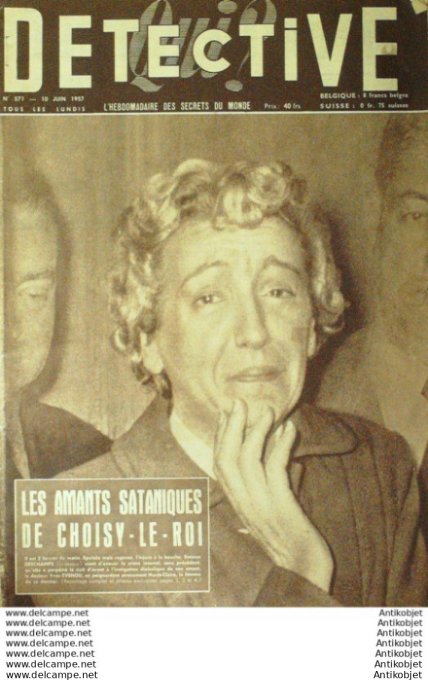Détective 1957 # 571 Choisy Oignies Roubaix St-Lo Stains Tournan
