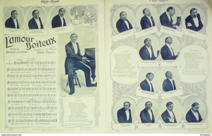 Paris qui chante 1903 # 3 Meyer Deval Fugère Myriel Fragson Galipaux Dulac