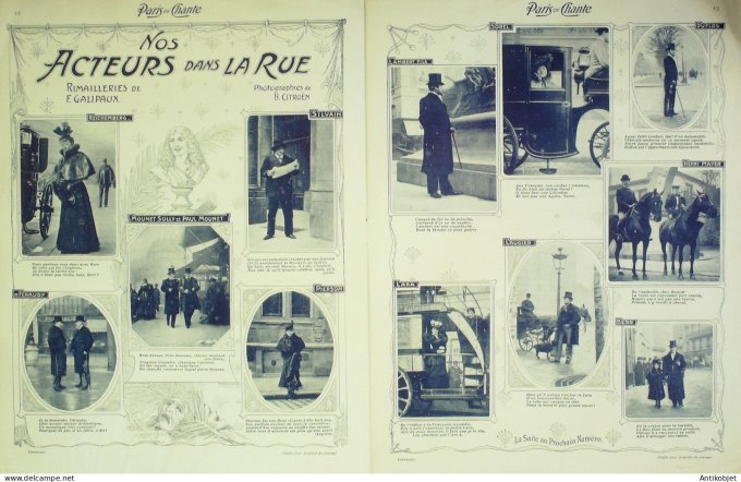 Paris qui chante 1903 # 3 Meyer Deval Fugère Myriel Fragson Galipaux Dulac