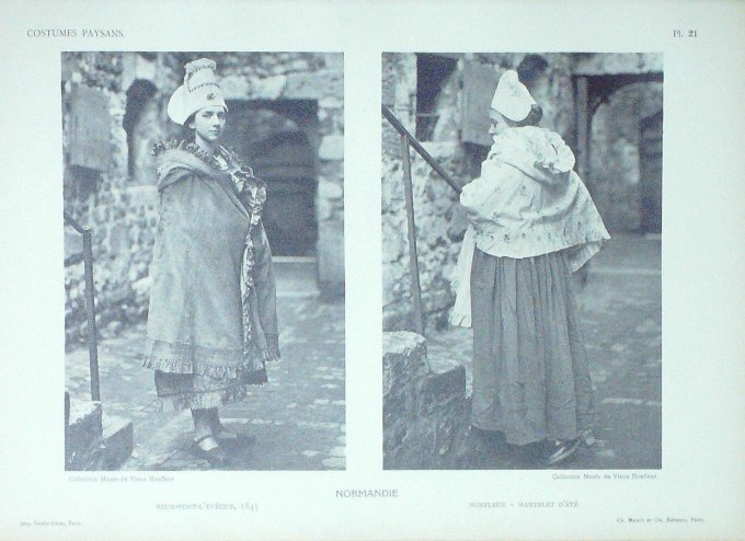 Normandie Pont L'eveque Villageoises 1875