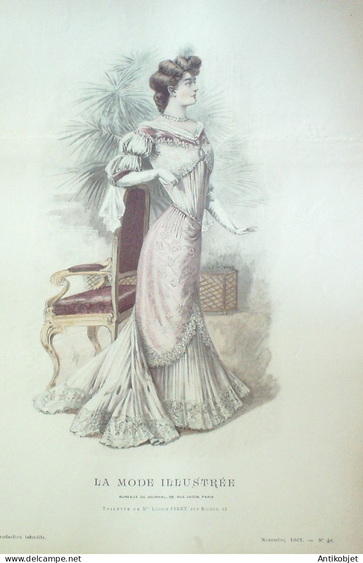 Gravure Mode illustree 1901 # 46 (Old Fashion plate) RARE