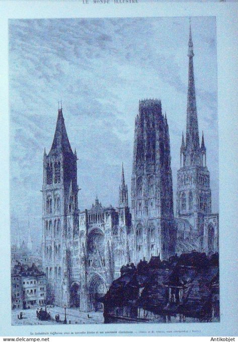 Le Monde illustré 1880 n°1212 Rouen (76) St-Pétersbourg Impératrice Nevers (58)