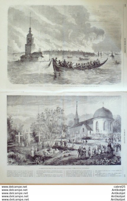 Le Monde illustré 1865 n°442 Turquie Constantinople Scutari Sénégal Diambourg Gagny (93) Abbaye Livr