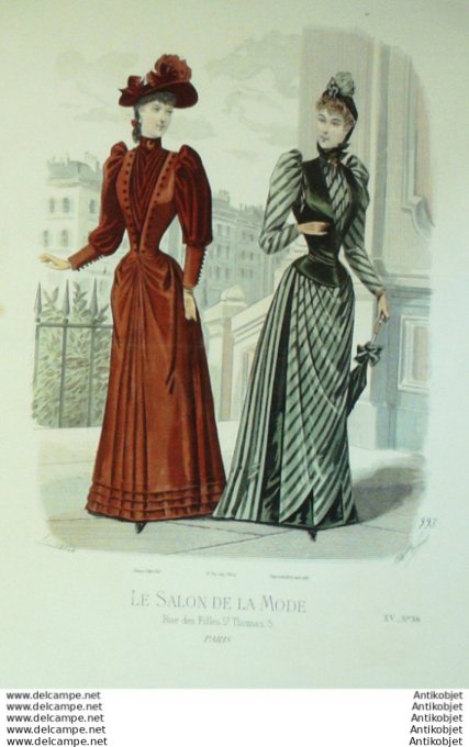 Gravure Mode Salon 1889 #  993 (Old Fashion plate)