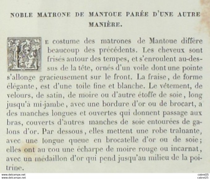 Italie MANTOUE Noble Matrone 1859