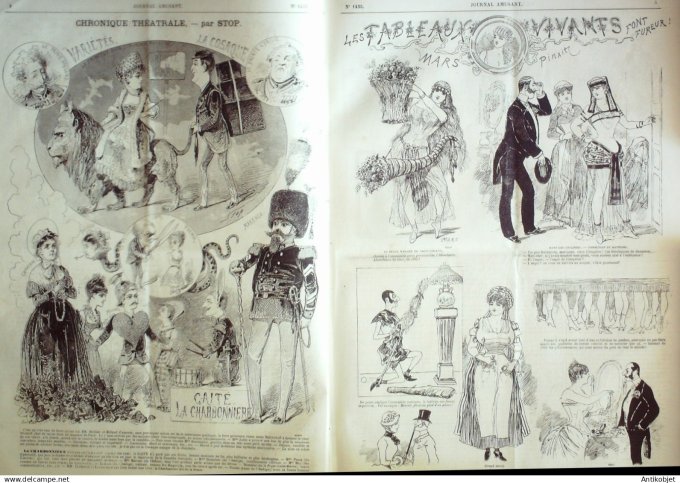 Le Journal Amusant 1884 # 1435 Les gars du petit seminaire par Peti