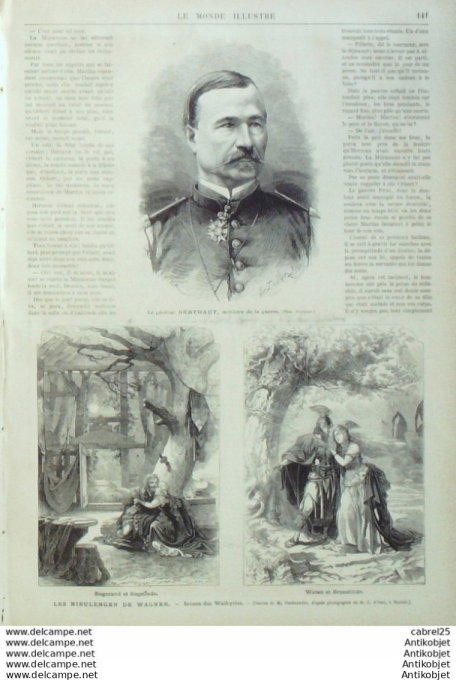 Le Monde illustré 1876 n°1011 Serbie Ratina Bachi Bouzouk Grenoble (38) Vaucanson St Denis (93)