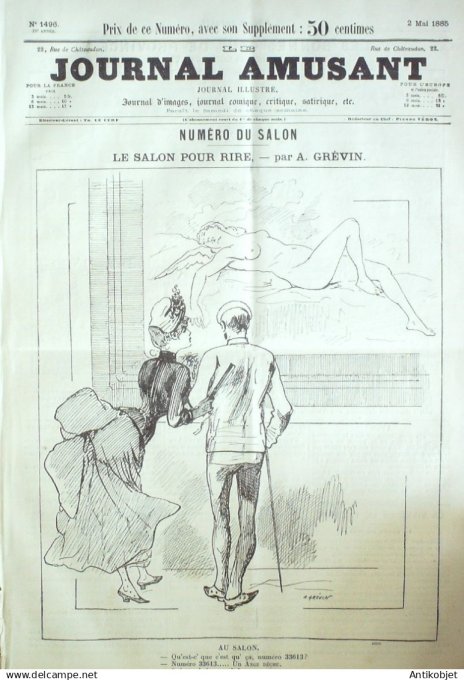 Le Journal Amusant 1885 # 1496 Le paysagiste ennuye par Petit