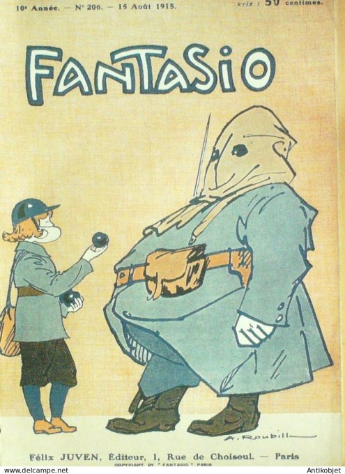 Fantasio 206 1915 Minartz Guillaume De Beauvais Fournier Fornarina Foy