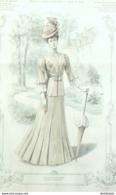 La Mode illustrée journal 1906 n° 18 Costume de printemps