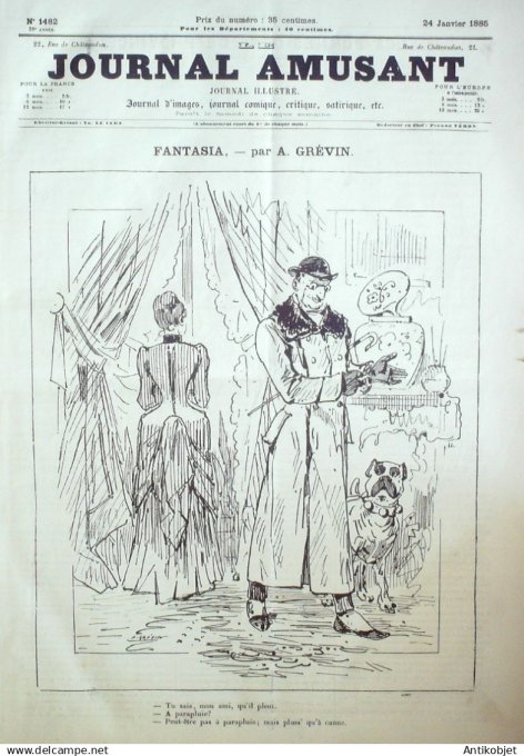 Le Journal Amusant 1885 # 1482 Le bouchon de la mere Boudet par Petit