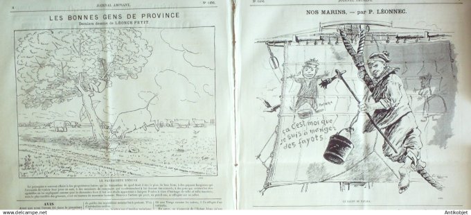 Le Journal Amusant 1885 # 1496 Le paysagiste ennuye par Petit
