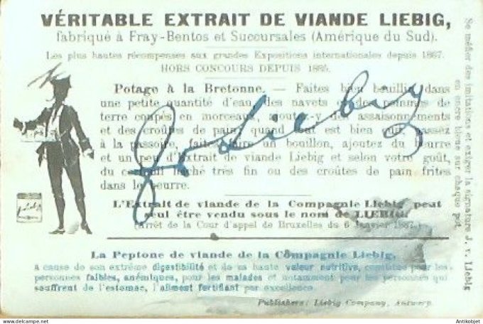 Chromo Liebig Sang  651 Au pays des oiseaux II (1900)