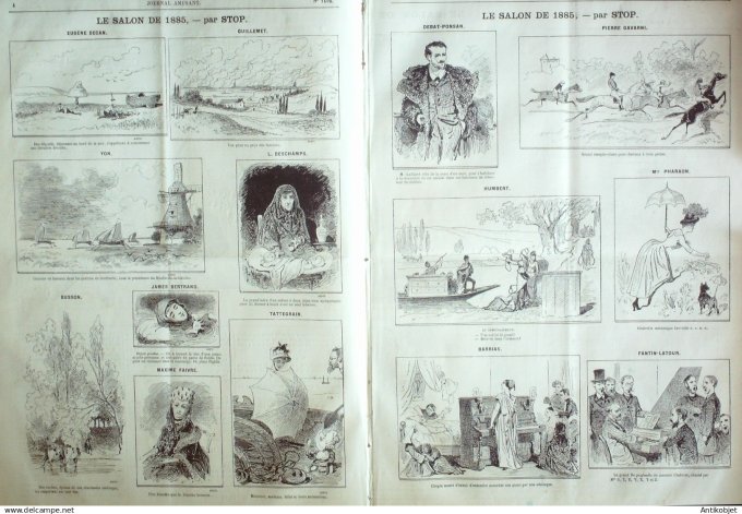 Le Journal Amusant 1885 # 1496 Le paysagiste ennuye par Petit