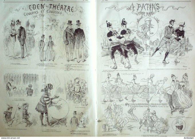 Le Journal Amusant 1885 # 1482 Le bouchon de la mere Boudet par Petit