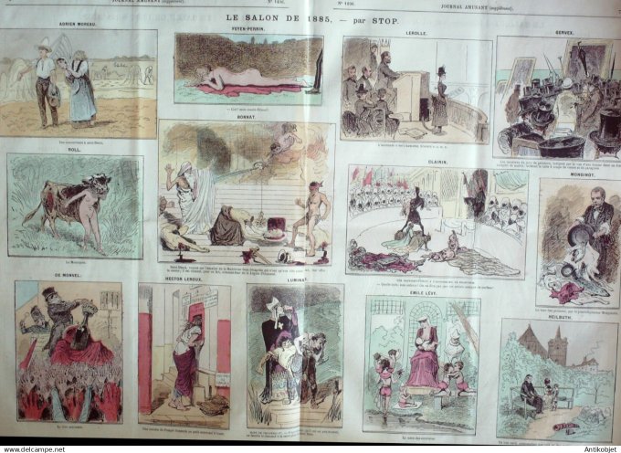 Le Journal Amusant 1885 # 1496 Le paysagiste ennuye par Petit