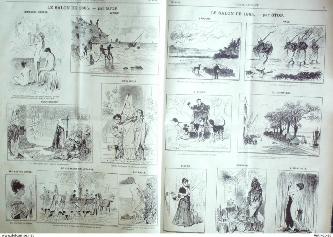 Le Journal Amusant 1885 # 1496 Le paysagiste ennuye par Petit