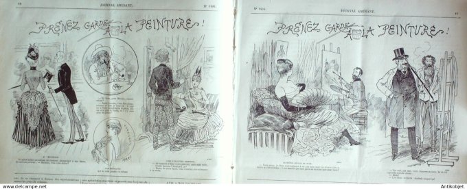 Le Journal Amusant 1885 # 1496 Le paysagiste ennuye par Petit