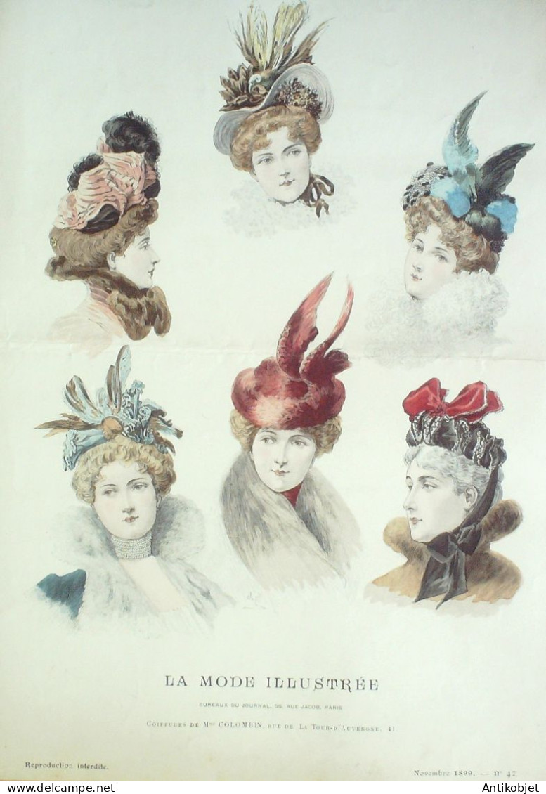 Gravure Mode illustree 1899 # 47 (Old Fashion plate) RARE