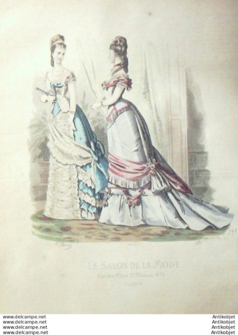 Gravure Mode Salon 1877 #  241 (Old Fashion plate)