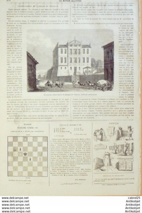 Le Monde illustré 1865 n°445 Nogent Sur Marne (94) Watteau Ars Angleterre Wimbledon