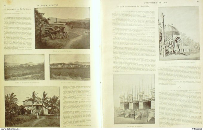 Le Monde illustré 1900 n°2238 Martinique Afrique-Sud Tugela Fanfare Boers Modder-River   Transvaal