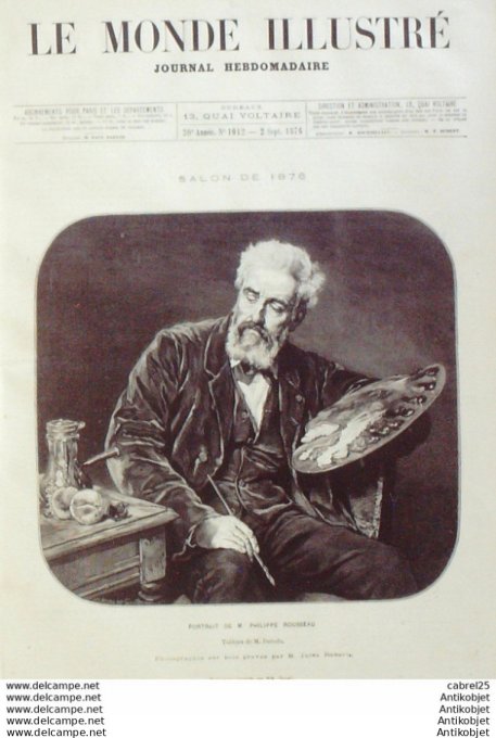 Le Monde illustré 1876 n°1012 Domfront (61) Ceyssat (63) L'observatoire Serbie Yavor Milice Metrovit