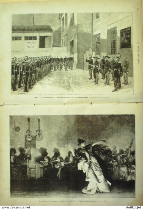 Le Monde illustré 1882 n°1335 Turquie Constantinople moines géorgiens El Jaleo