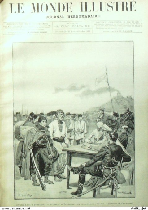 Le Monde illustré 1885 n°1489 Bulgarie Vratza Philippopoli Suisse Villars-Chésières