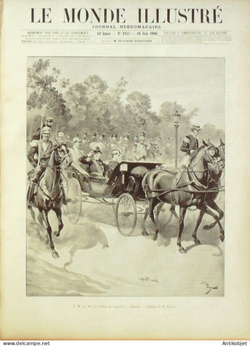 Le Monde illustré 1900 n°2255 Chine Pékin Tien-Tsin Calais (62) Suède Oscar II Johannesburg Châlons 