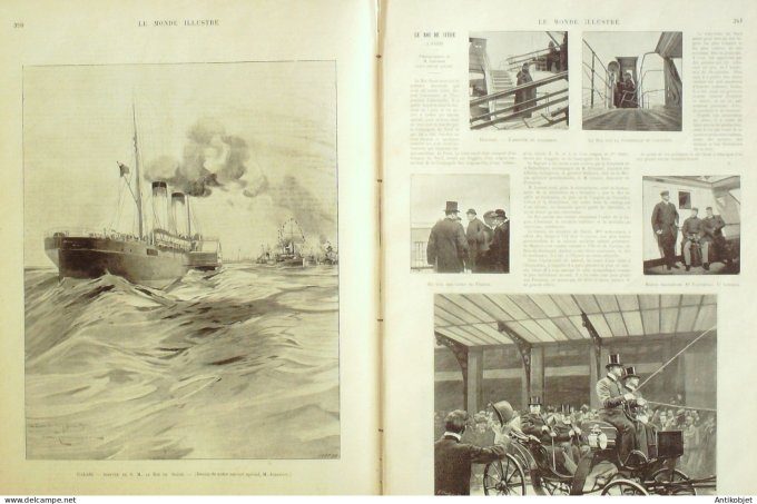 Le Monde illustré 1900 n°2255 Chine Pékin Tien-Tsin Calais (62) Suède Oscar II Johannesburg Châlons 