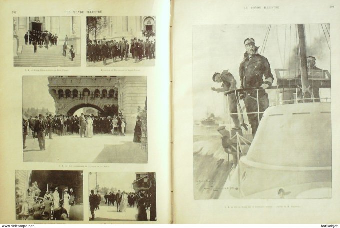 Le Monde illustré 1900 n°2255 Chine Pékin Tien-Tsin Calais (62) Suède Oscar II Johannesburg Châlons 