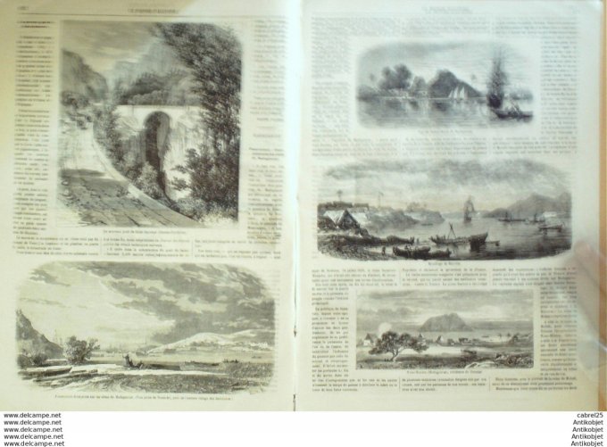 Le Monde illustré 1861 n°233 Madagascar Nossi Mitsiou Nossi Be Mayotte St Sauveur Biarritz (65)