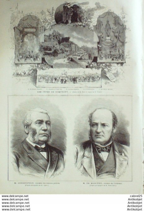 Le Monde illustré 1876 n°1012 Domfront (61) Ceyssat (63) L'observatoire Serbie Yavor Milice Metrovit