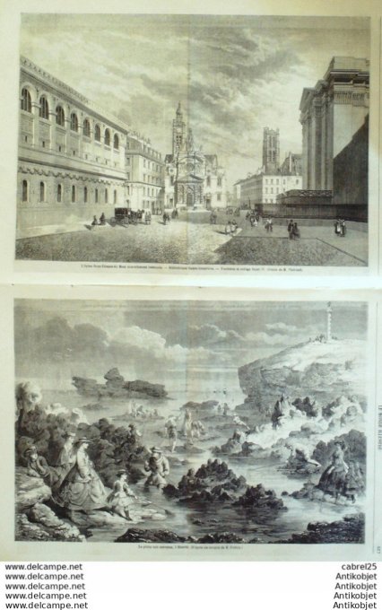 Le Monde illustré 1861 n°233 Madagascar Nossi Mitsiou Nossi Be Mayotte St Sauveur Biarritz (65)