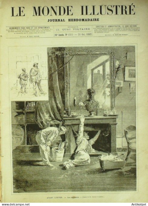 Le Monde illustré 1882 n°1335 Turquie Constantinople moines géorgiens El Jaleo