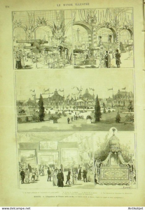 Le Monde illustré 1882 n°1335 Turquie Constantinople moines géorgiens El Jaleo