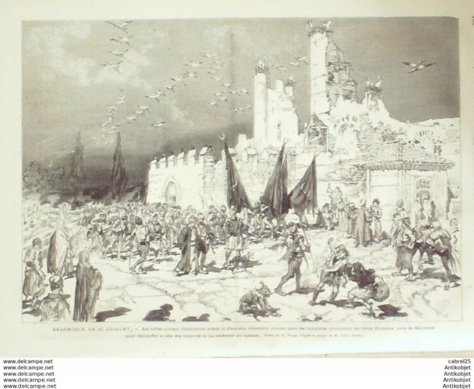 Le Monde illustré 1876 n°1012 Domfront (61) Ceyssat (63) L'observatoire Serbie Yavor Milice Metrovit