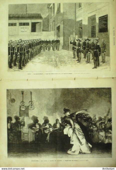 Le Monde illustré 1882 n°1335 Turquie Constantinople moines géorgiens El Jaleo