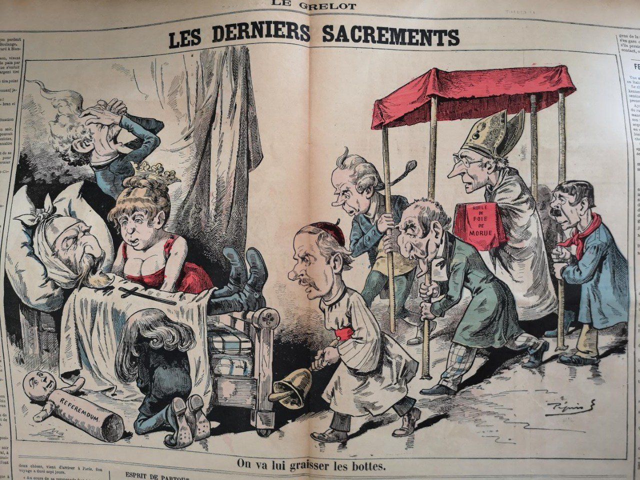 Le Grelot 1889 n°965 DERNIERS SACREMENTS PEPIN