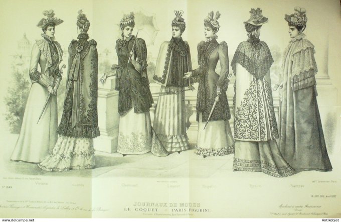 Le Coquet 1886 # 02 (Maison Toche) Robe de bal Gd format