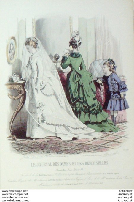 Journal des Dames Demoiselles 1873 # 1111 Mariée