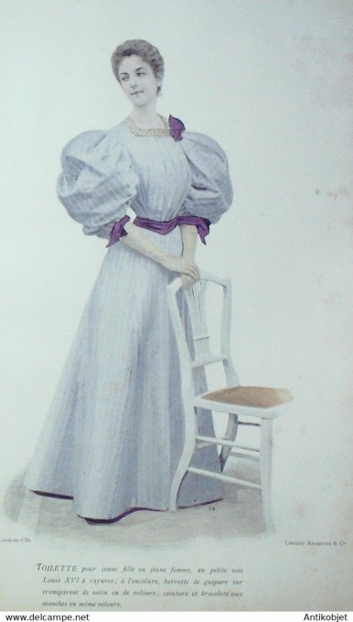 La Mode pratique 1896 # 15 Robe Louis XVI en soie