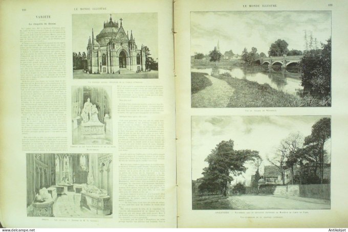 Le Monde illustré 1894 n°1955 Dreux (28) Angleterre Weybridge Stowe House