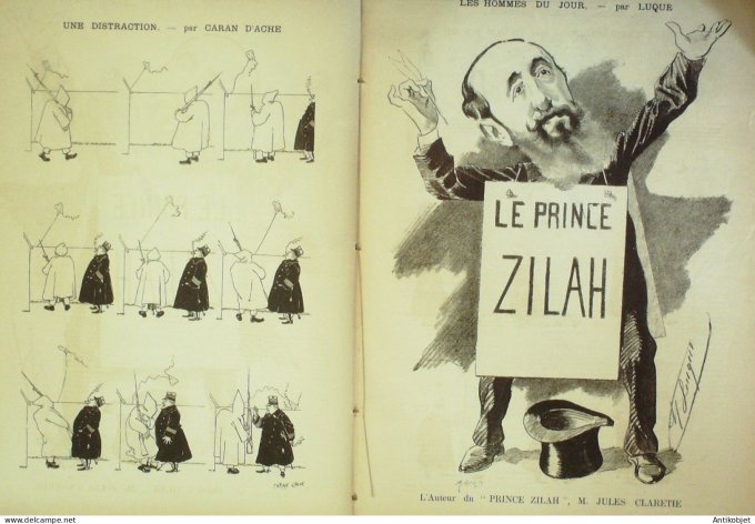 La Caricature 1885 #271 Soirées officielles Draner Claretie par Luque Trock Caran d'Ache