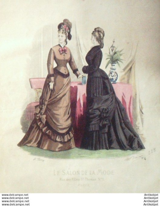 Gravure Mode Salon 1877 #  238 (Old Fashion plate)