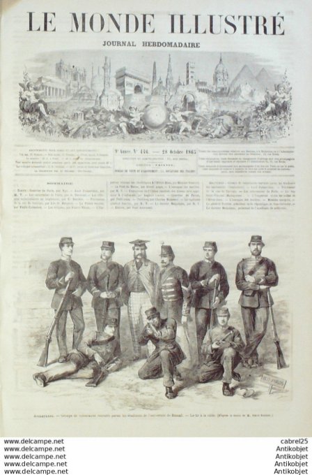 Le Monde illustré 1865 n°446 Angleterre Rossall Madagascar Cap Saint Vincent Hotel Dieu Guadeloupe M