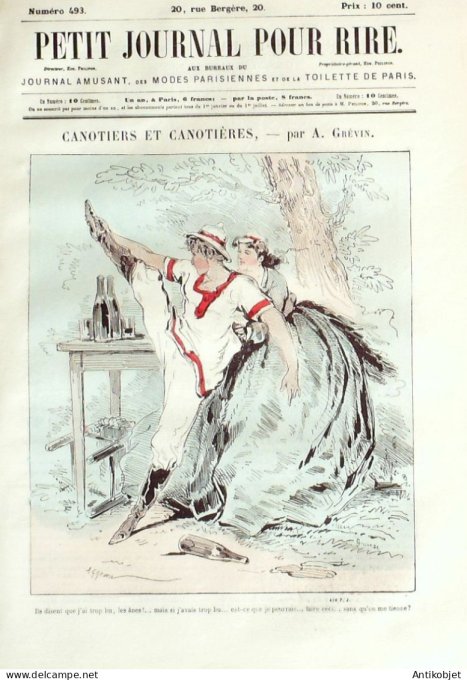 Petit journal pour Rire 1864 # 493 Variations d'Infanterie Louis XV a nos jours Marcelin